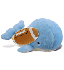 SUPER-SOFT PLUSH - BLUE WHALE LARGE 13" WITH FOOTBALL PLUSH