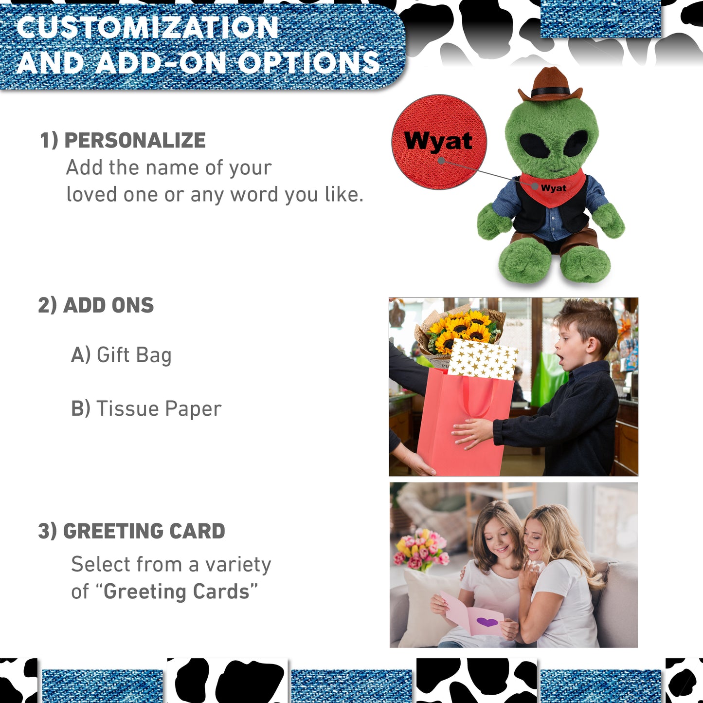 SUPER-SOFT PLUSH - ALIEN 11" COWBOY DRESS UP