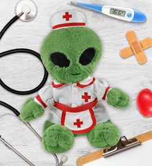 SUPER-SOFT PLUSH - ALIEN 11" With NURSE Dress-Up