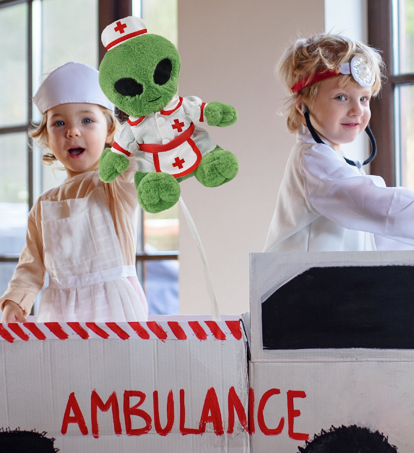 SUPER-SOFT PLUSH - ALIEN 11" With NURSE Dress-Up