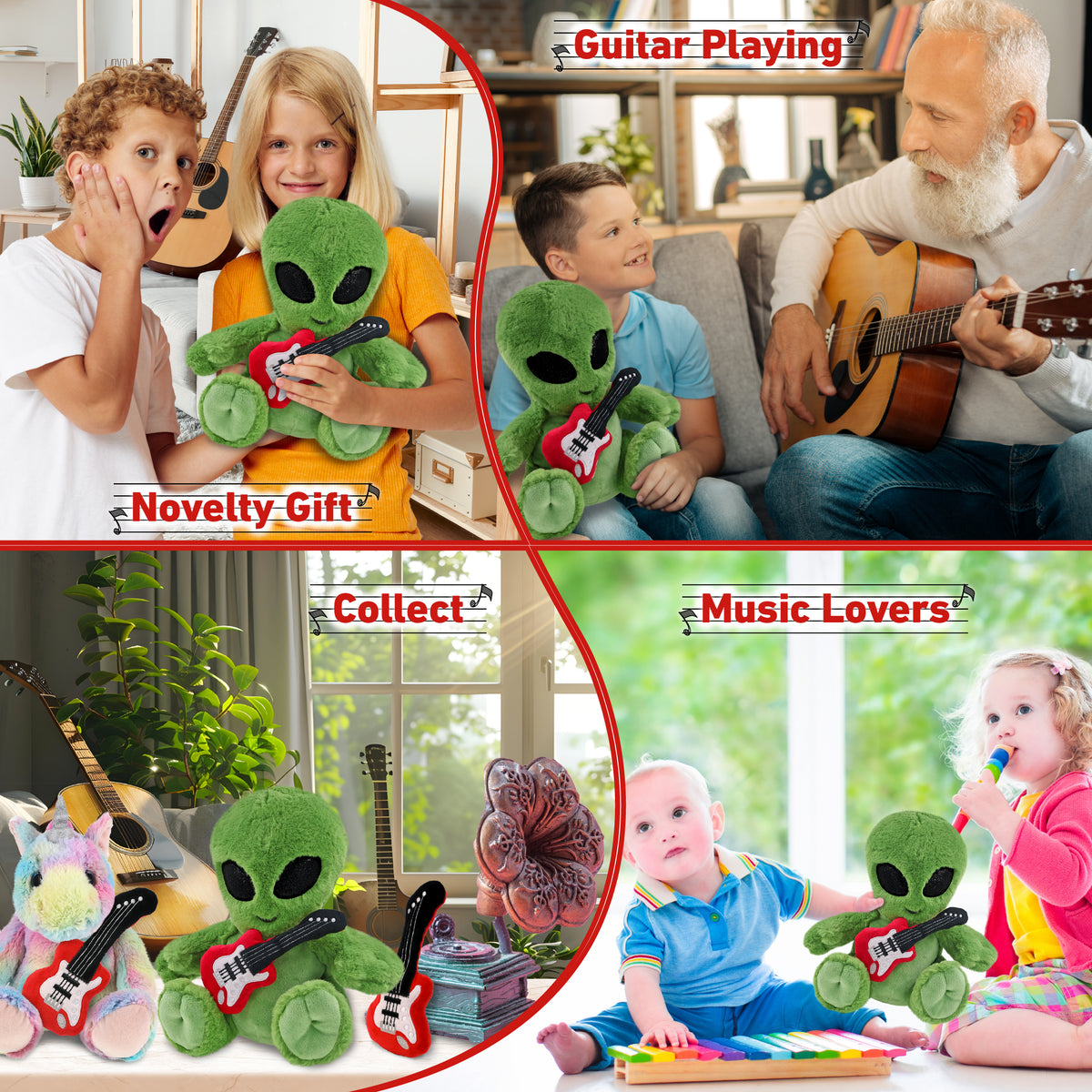 SUPER-SOFT PLUSH - ALIEN 11" WITH GUITAR ADD ON