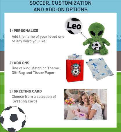 SUPER-SOFT PLUSH - ALIEN 11" WITH SOCCER PLUSH