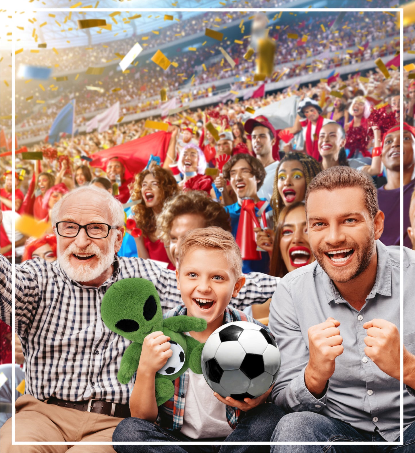 SUPER-SOFT PLUSH - ALIEN 11" WITH SOCCER PLUSH