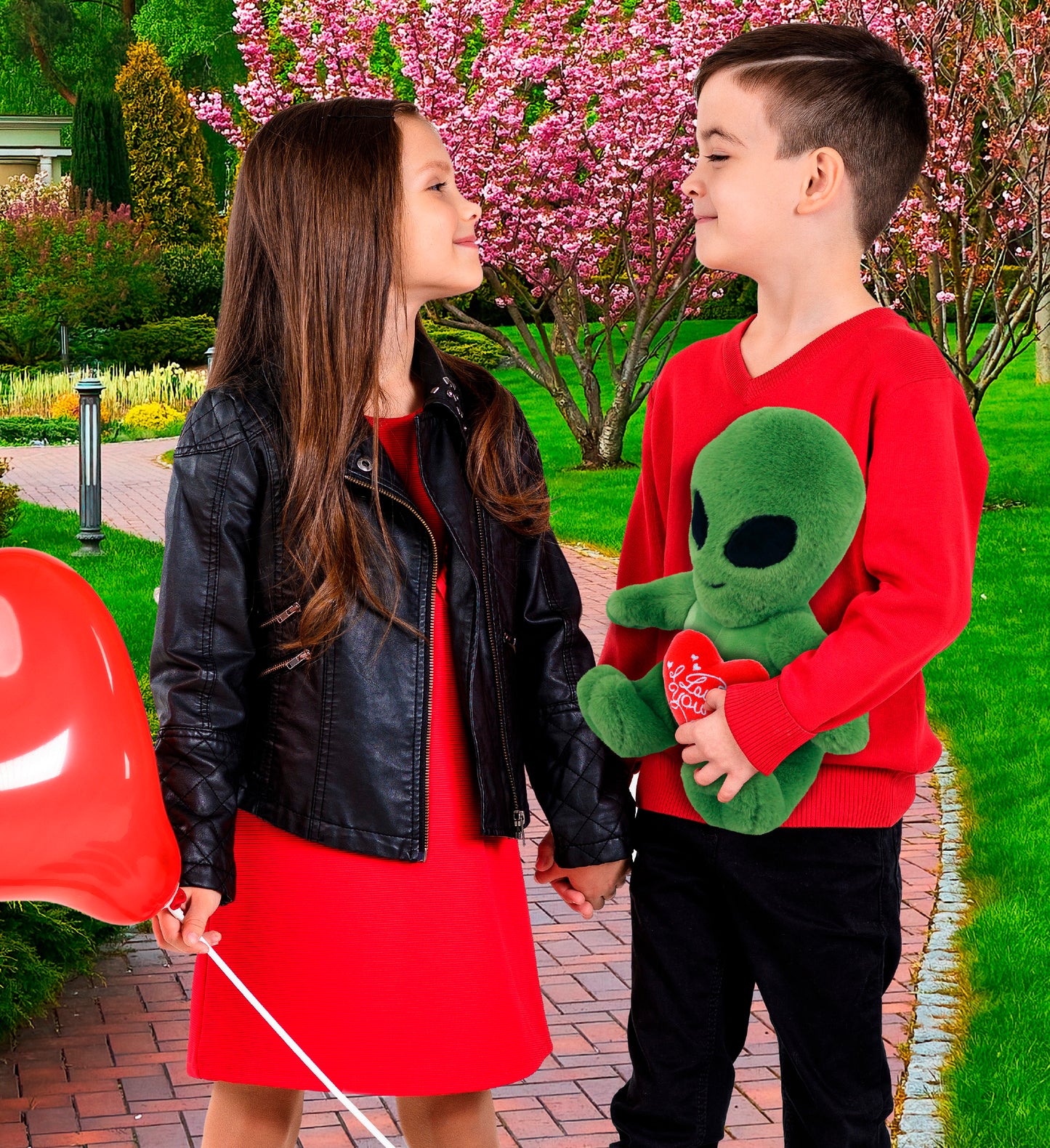 PLUSH I LOVE YOU RED HEART - SUPER-SOFT PLUSH - ALIEN 11"