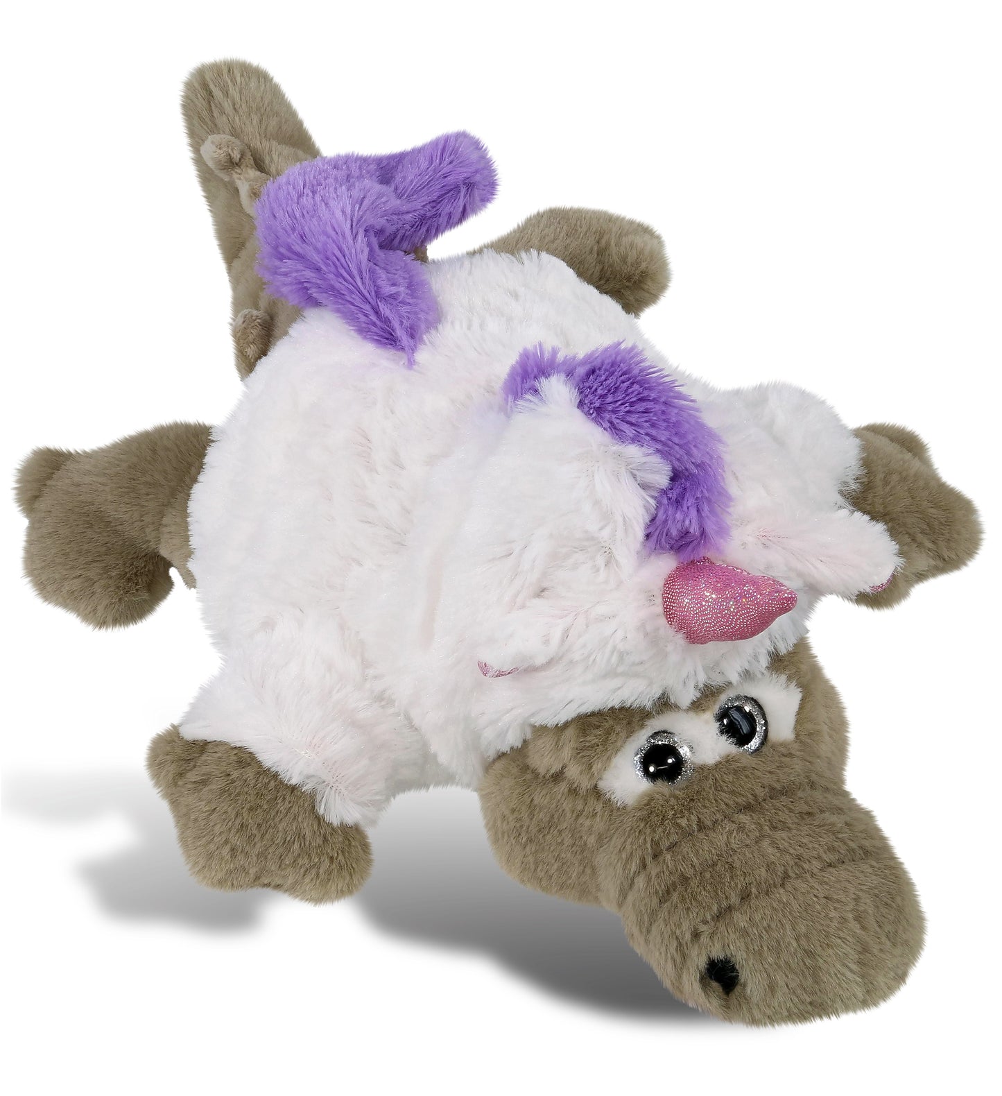 PLUSH UNICORN - SUPER-SOFT PLUSH - GREY ALLIGATOR SMALL 14"