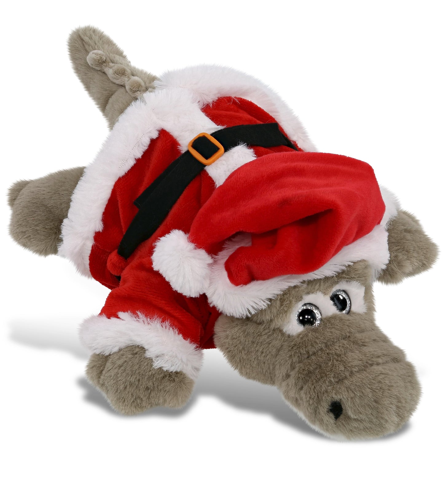 PLUSH SANTA - SUPER-SOFT PLUSH - GREY ALLIGATOR SMALL 14"