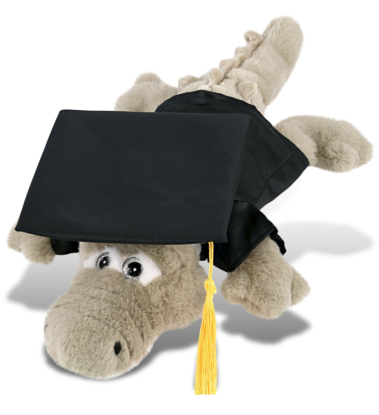 PLUSH GRADUATION - SUPER-SOFT PLUSH - GREY ALLIGATOR SMALL 14"
