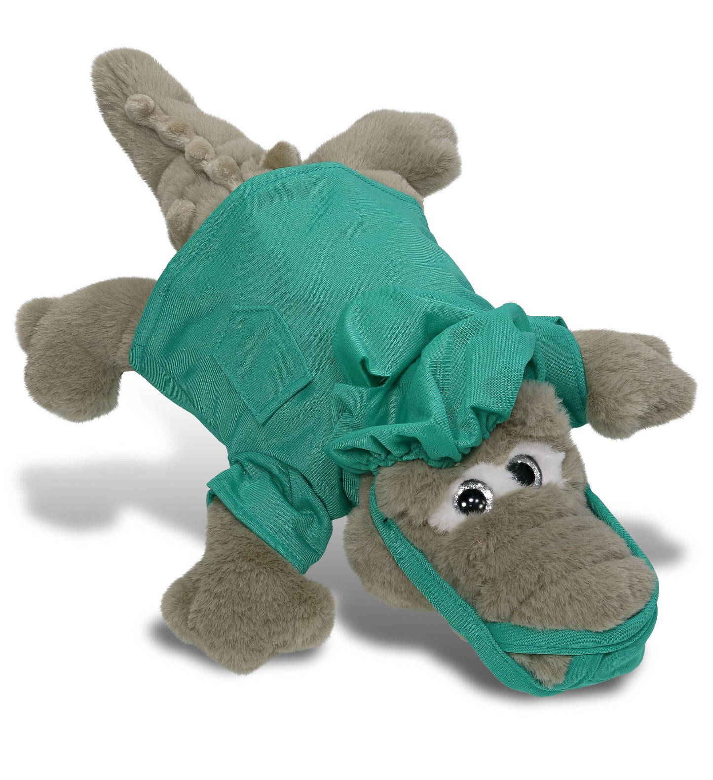 PLUSH DOCTOR - SUPER-SOFT PLUSH - GREY ALLIGATOR SMALL 14"