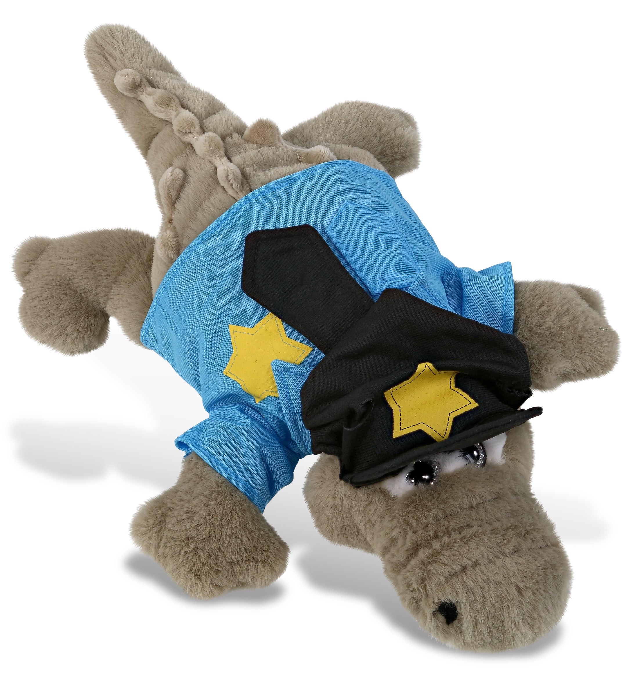 PLUSH POLICE - SUPER-SOFT PLUSH - GREY ALLIGATOR SMALL 14"