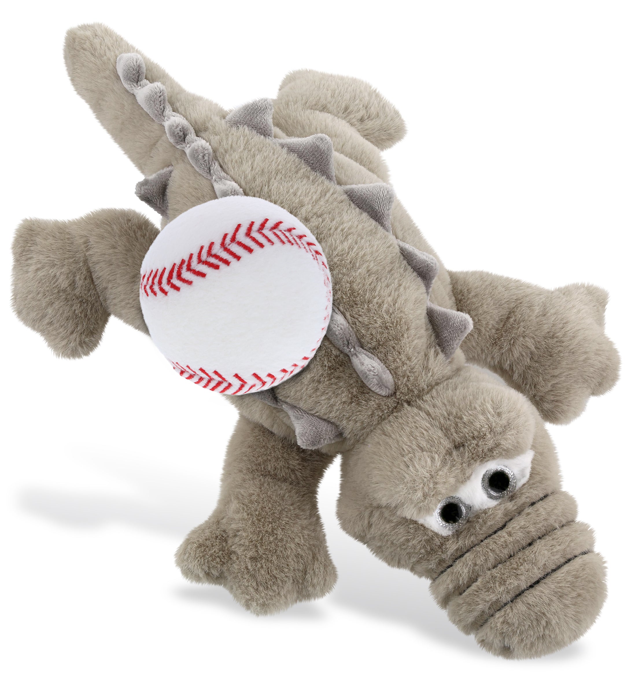 PLUSH BASEBALL - SUPER-SOFT PLUSH - GREY ALLIGATOR SMALL 14"