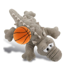 PLUSH BASKETBALL - SUPER-SOFT PLUSH - GREY ALLIGATOR SMALL 14"