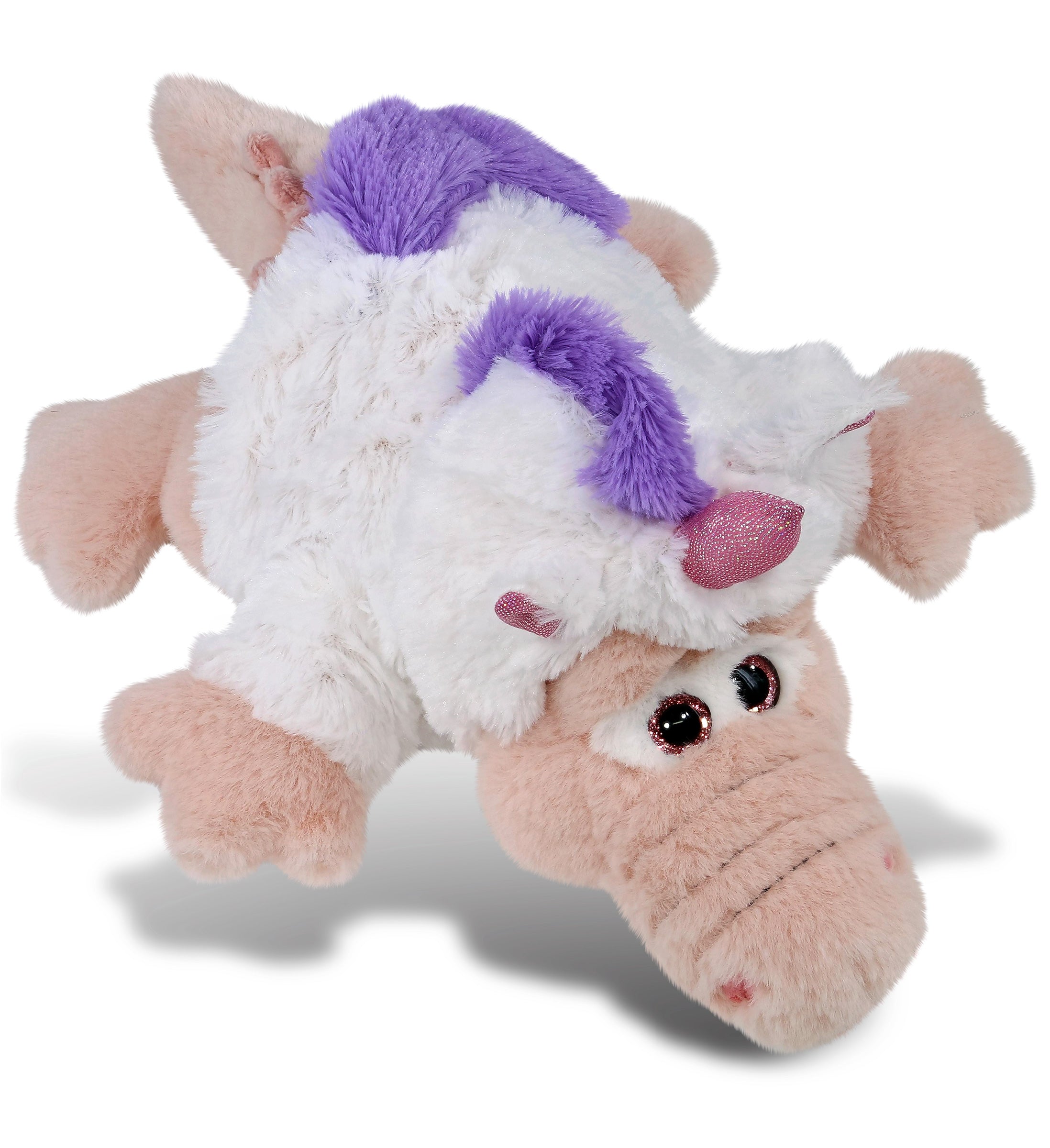 PLUSH UNICORN - SUPER-SOFT PLUSH - PINK ALLIGATOR SMALL 14"