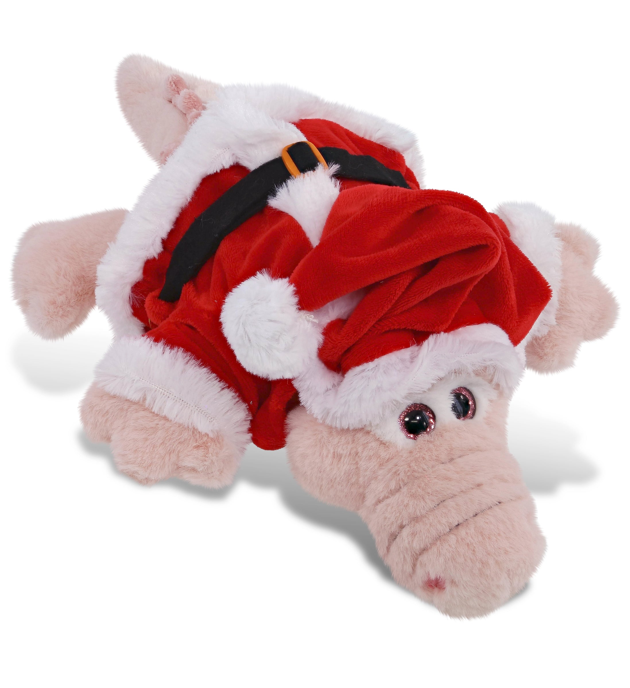 PLUSH SANTA - SUPER-SOFT PLUSH - PINK ALLIGATOR SMALL 14"