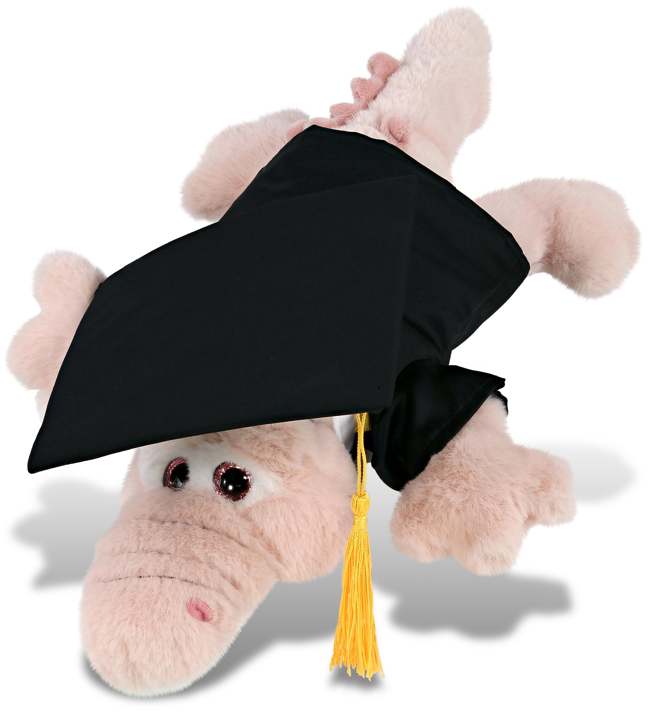 PLUSH GRADUATION - SUPER-SOFT PLUSH - PINK ALLIGATOR SMALL 14"