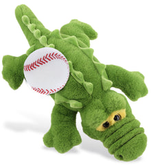 PLUSH BASEBALL - SUPER-SOFT PLUSH - GREEN ALLIGATOR SMALL 14"