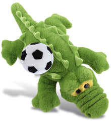 SUPER-SOFT PLUSH - GREEN ALLIGATOR SMALL 14" WITH SOCCER PLUSH