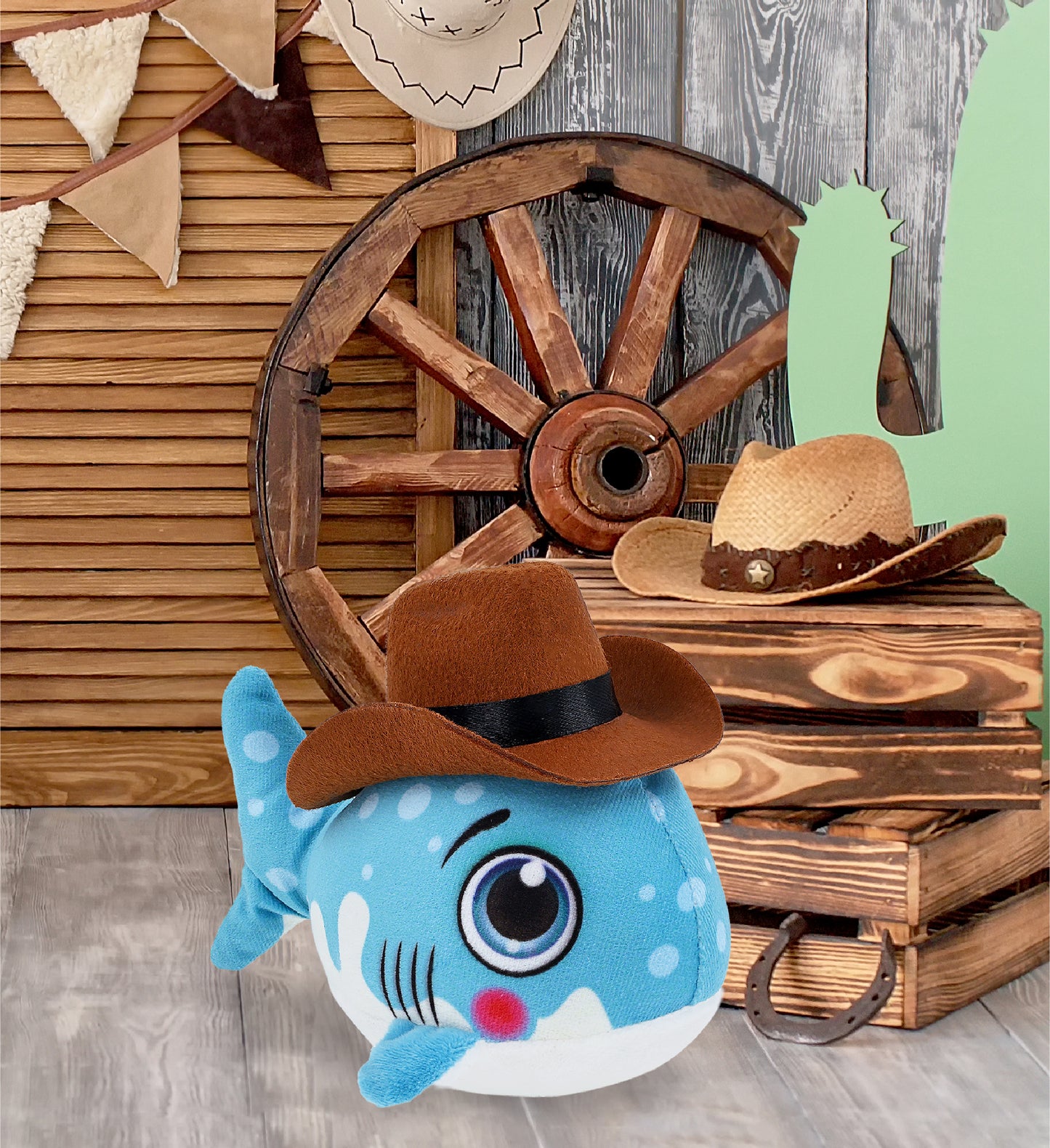 PLUSH BUDDIES - SHARK COWBOY DRESS UP