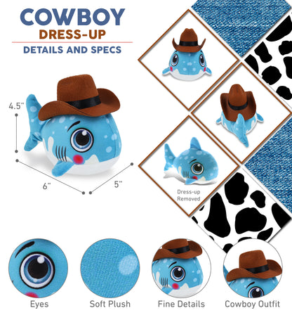 PLUSH BUDDIES - SHARK COWBOY DRESS UP