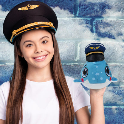 PLUSH BUDDIES - SHARK WITH PILOT DRESS UP