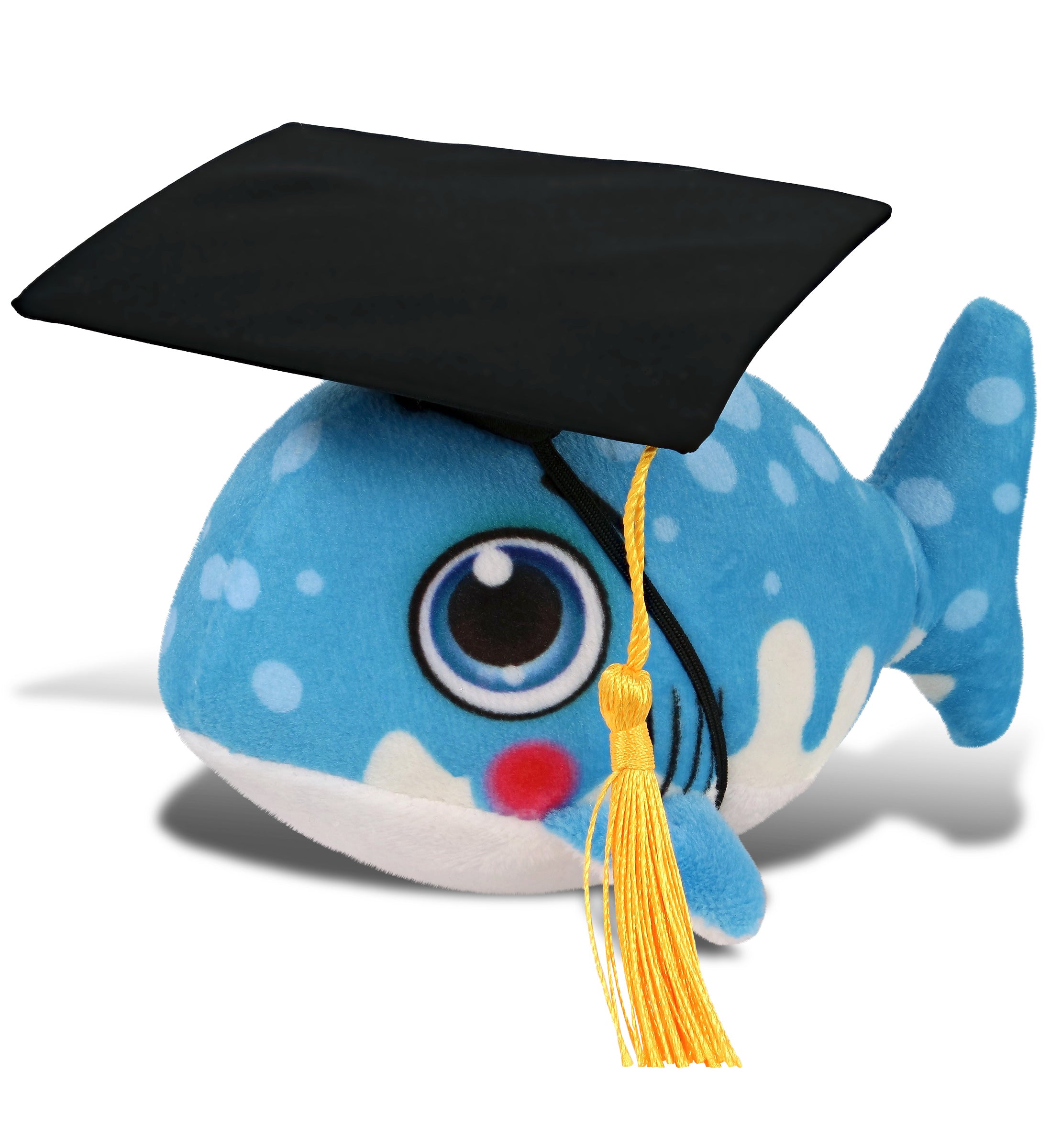 DolliBu Plush Buddies Shark Graduation Toy with Cap with Tassel - 6 Inches