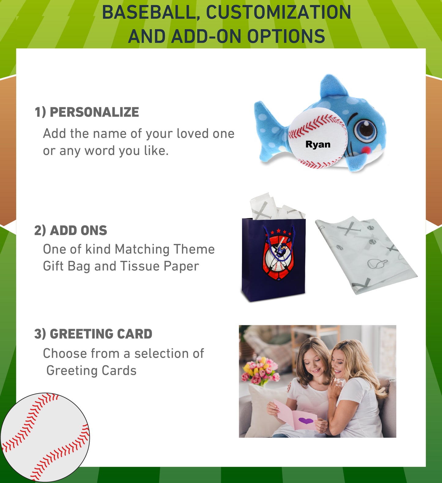 PLUSH BUDDIES - SHARK WITH BASEBALL PLUSH