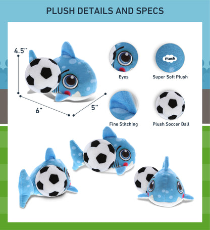 PLUSH BUDDIES - SHARK WITH SOCCER PLUSH