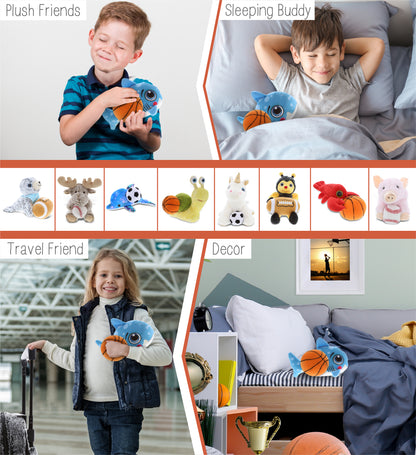 PLUSH BUDDIES - SHARK WITH BASKETBALL PLUSH