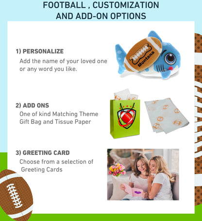 PLUSH BUDDIES - SHARK WITH FOOTBALL PLUSH