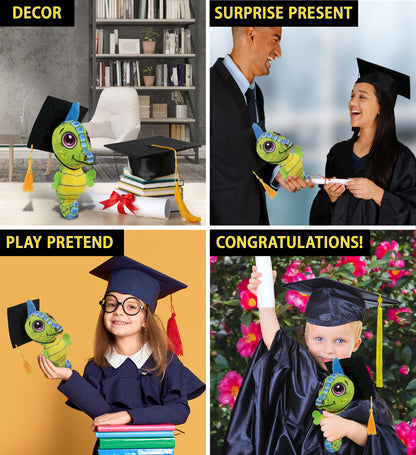 DolliBu Plush Buddies Seahorse Graduation Toy with Cap with Tassel - 7.5 Inches
