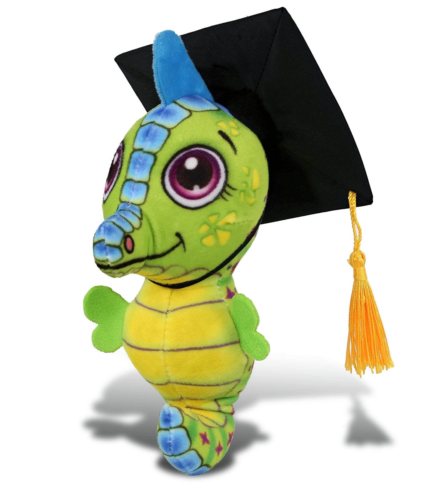 DolliBu Plush Buddies Seahorse Graduation Toy with Cap with Tassel - 7.5 Inches