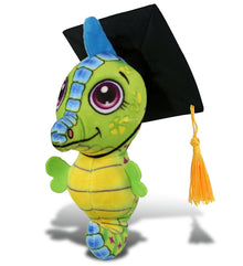 DolliBu Plush Buddies Seahorse Graduation Toy with Cap with Tassel - 7.5 Inches