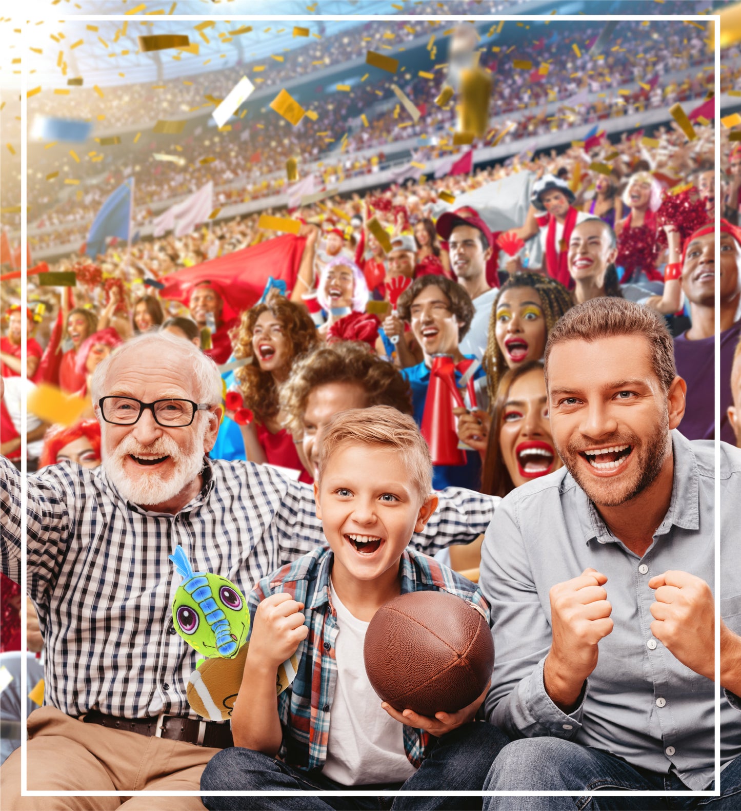 PLUSH BUDDIES - SEAHORSE WITH FOOTBALL PLUSH