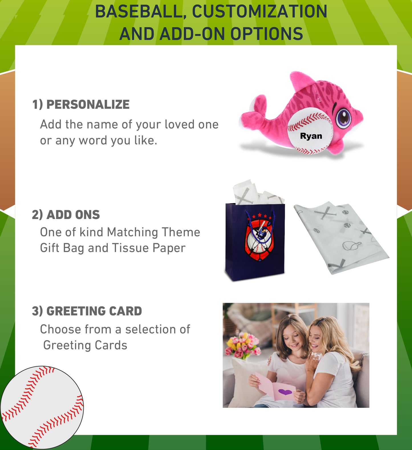 PLUSH BUDDIES - DOLPHIN WITH BASEBALL PLUSH