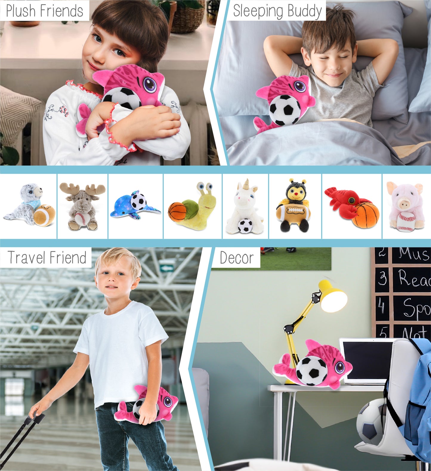 PLUSH BUDDIES - DOLPHIN WITH SOCCER PLUSH