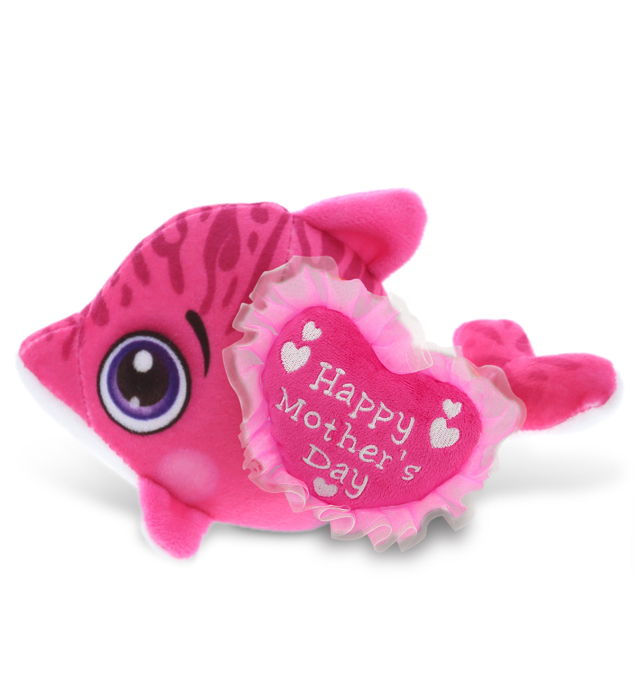 PLUSH MOTHERS DAY HEART - PLUSH BUDDIES - DOLPHIN