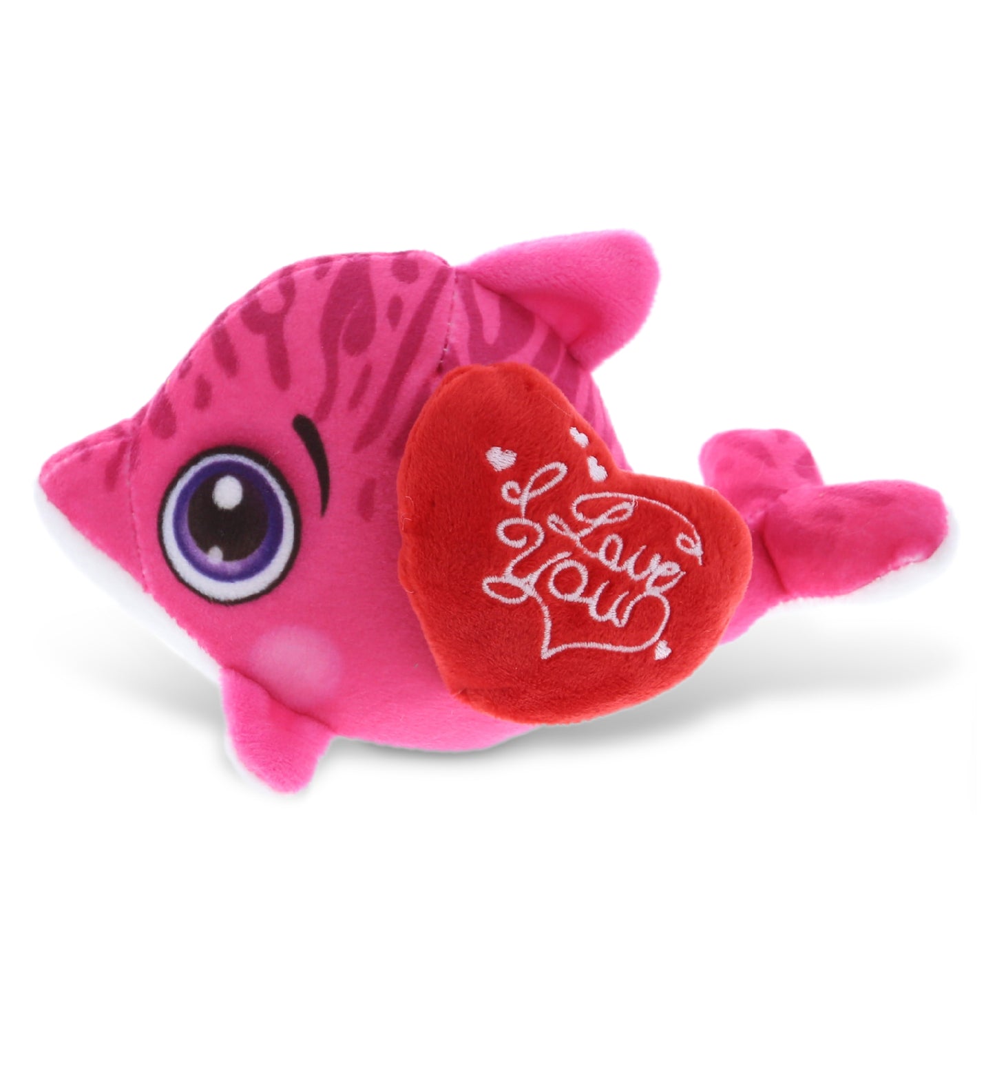 PLUSH I LOVE YOU RED HEART - PLUSH BUDDIES - DOLPHIN