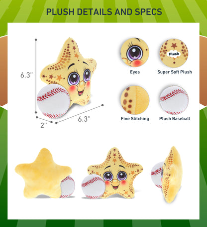 PLUSH BUDDIES - STARFISH WITH BASEBALL PLUSH