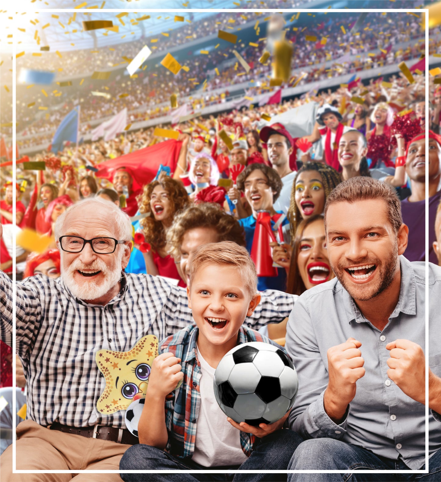 PLUSH BUDDIES - STARFISH WITH SOCCER PLUSH