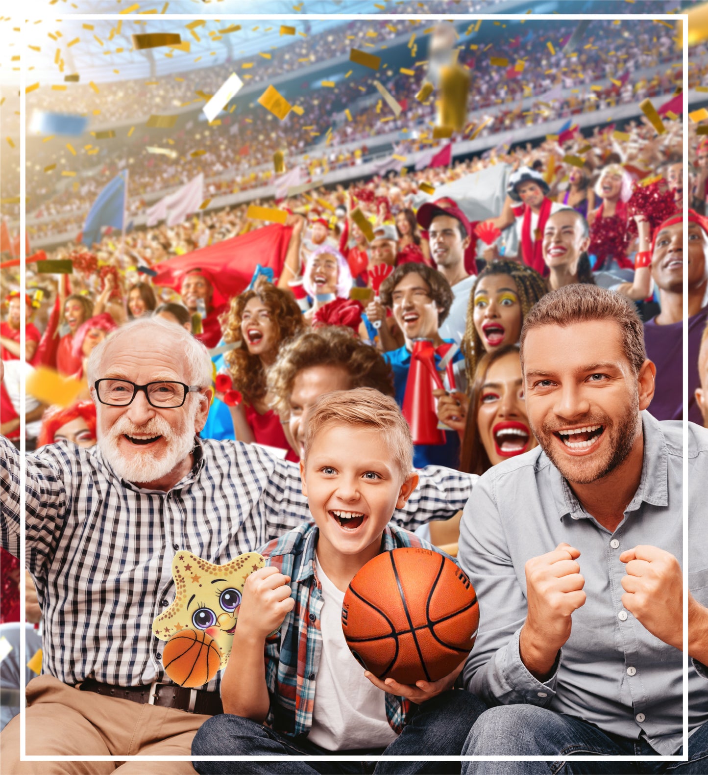 PLUSH BUDDIES - STARFISH WITH BASKETBALL PLUSH