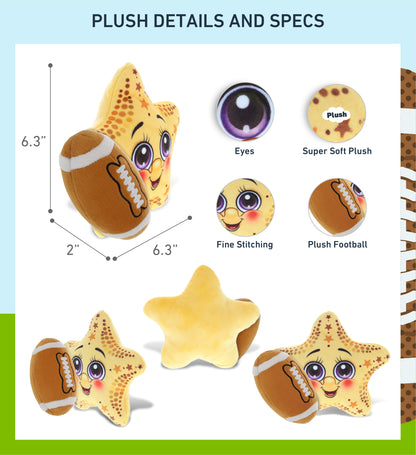 PLUSH BUDDIES - STARFISH WITH FOOTBALL PLUSH