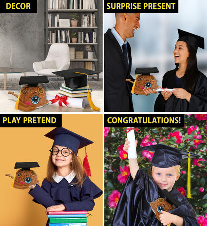 DolliBu Plush Buddies Stingray Graduation Toy with Cap with Tassel - 8 Inches