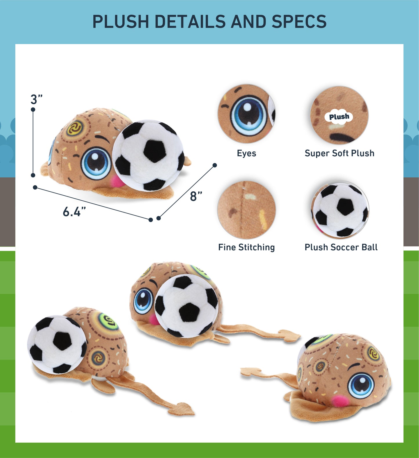 PLUSH BUDDIES - STINGRAY WITH SOCCER PLUSH