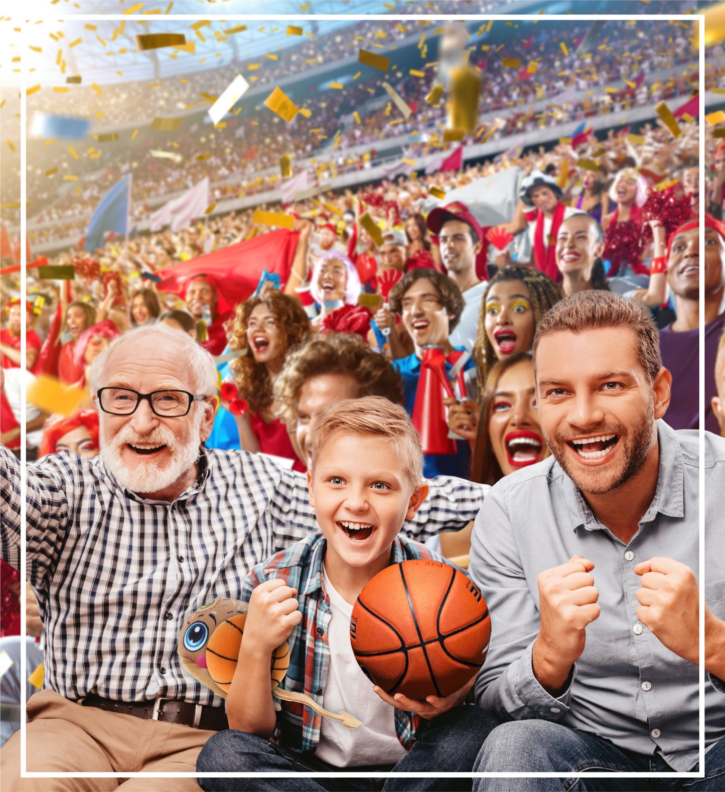 PLUSH BUDDIES - STINGRAY WITH BASKETBALL PLUSH