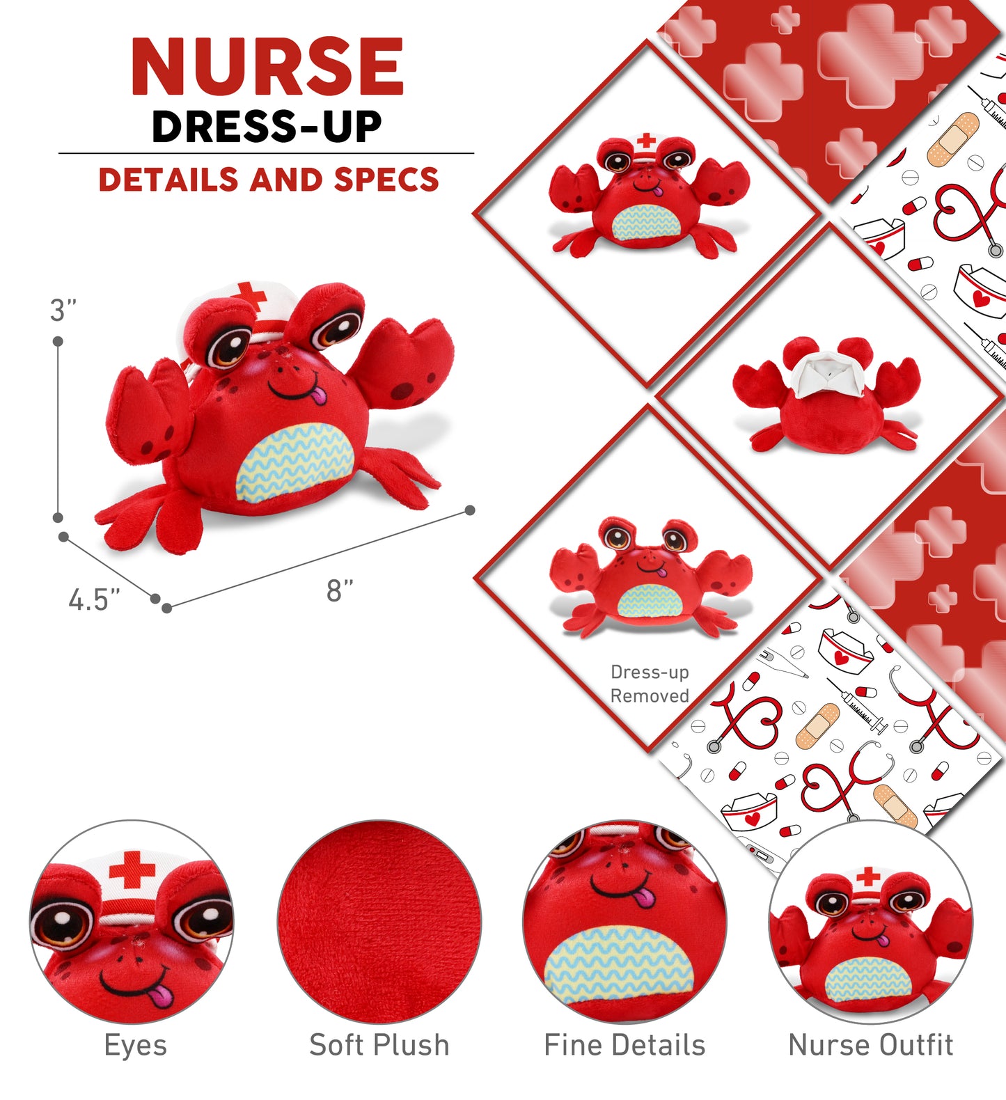 PLUSH BUDDIES - CRAB NURSE