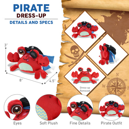 PLUSH BUDDIES - CRAB PIRATE DRESS UP