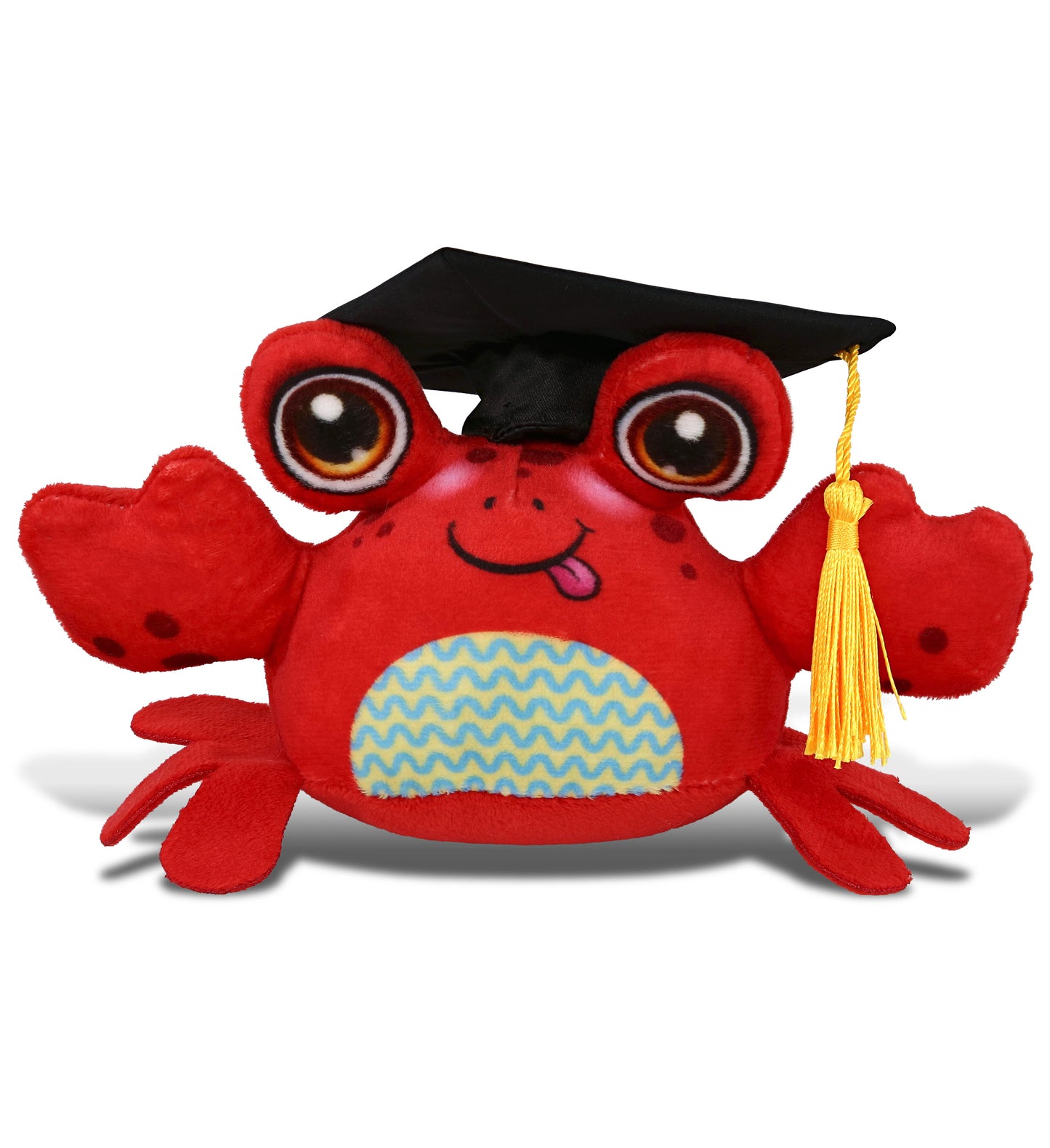 DolliBu Plush Buddies Crab Graduation Plush Toy with Cap with Tassel - 8 Inches