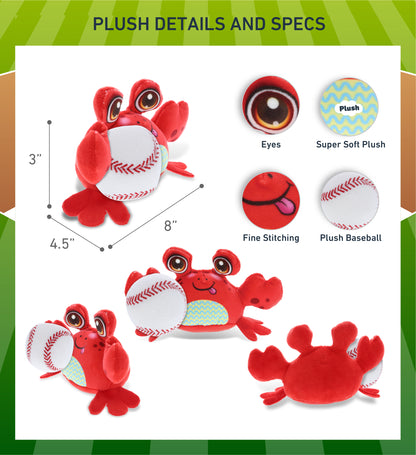 PLUSH BUDDIES - CRAB WITH BASEBALL PLUSH