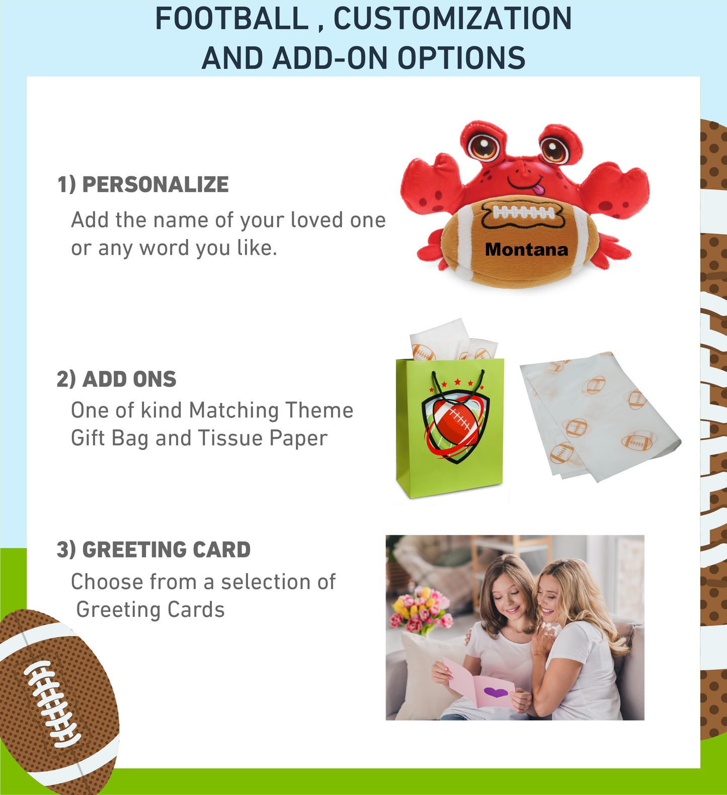 PLUSH BUDDIES - CRAB WITH FOOTBALL PLUSH