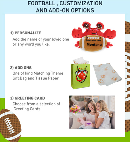 PLUSH BUDDIES - CRAB WITH FOOTBALL PLUSH