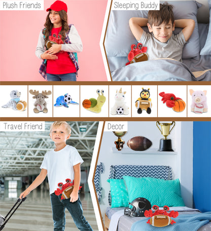 PLUSH BUDDIES - CRAB WITH FOOTBALL PLUSH